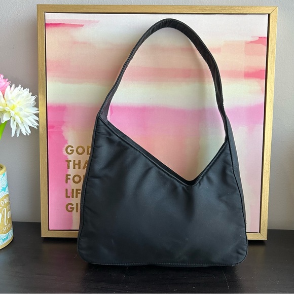 Prada Handbags - Vintage Prada Mini Nylon Shoulder Bag Black
